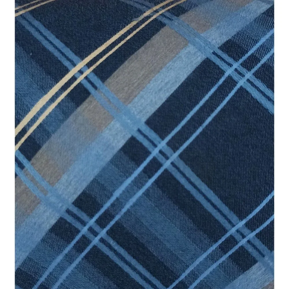 VITALIANO PANCALDI Blue Plaids & Checks Wool Tie ITALY 60"/ 4" EC - Picture 4 of 7